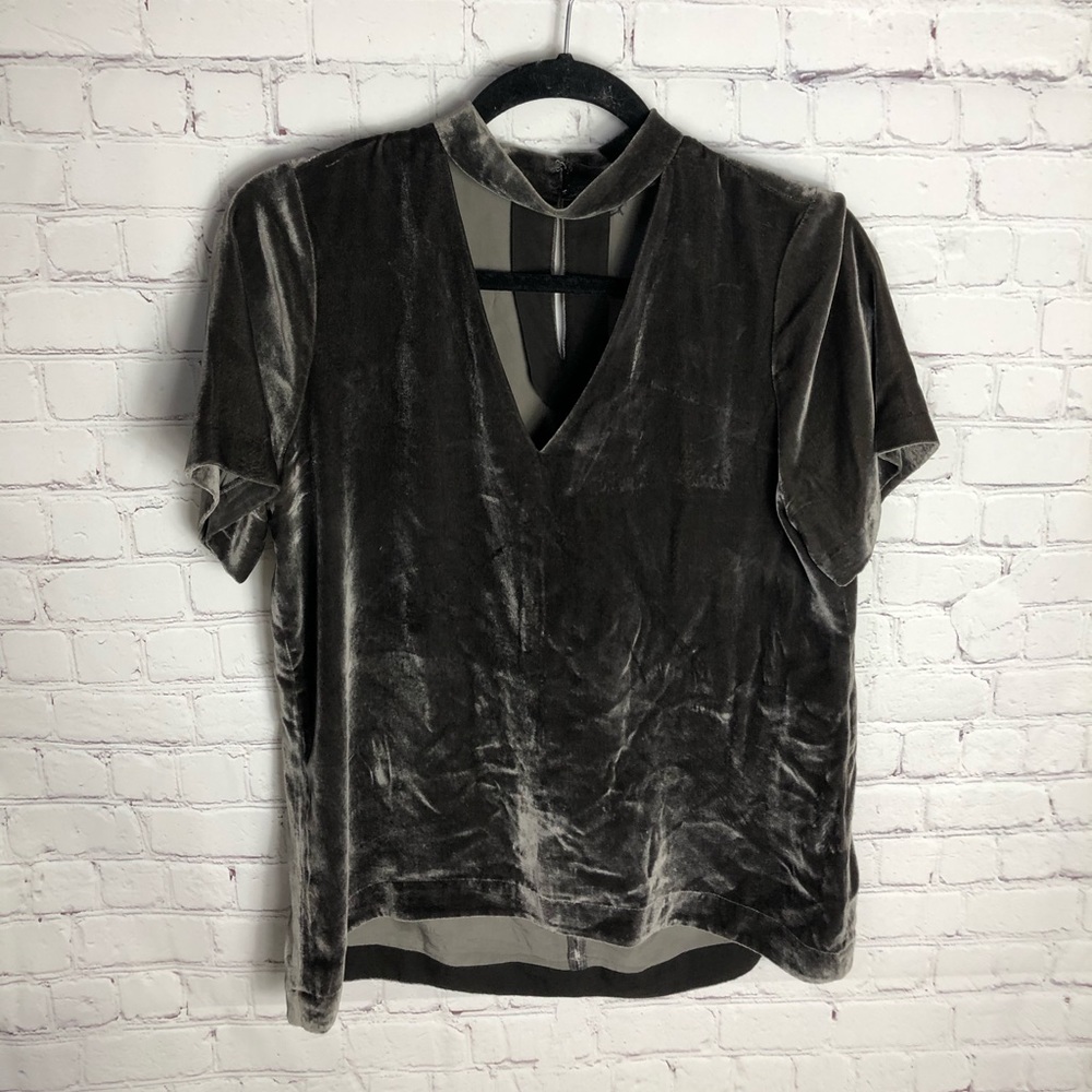 Madewell velvet choker top